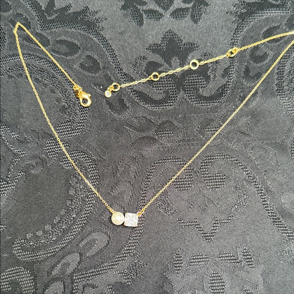 Kate Spade Gold Necklace with Pearl and Crystal - Picture 3 of 3